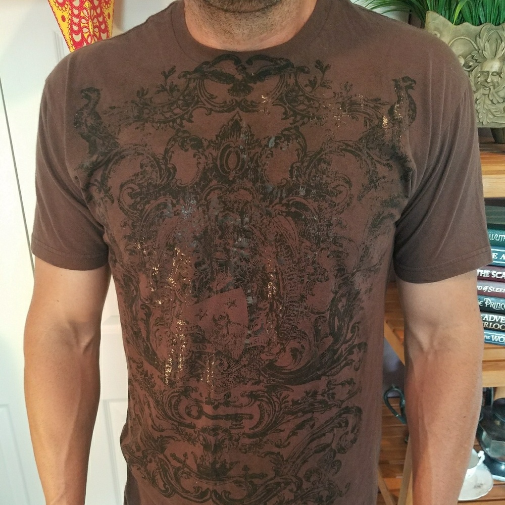 Men's Crew neck tee, reflective pattern